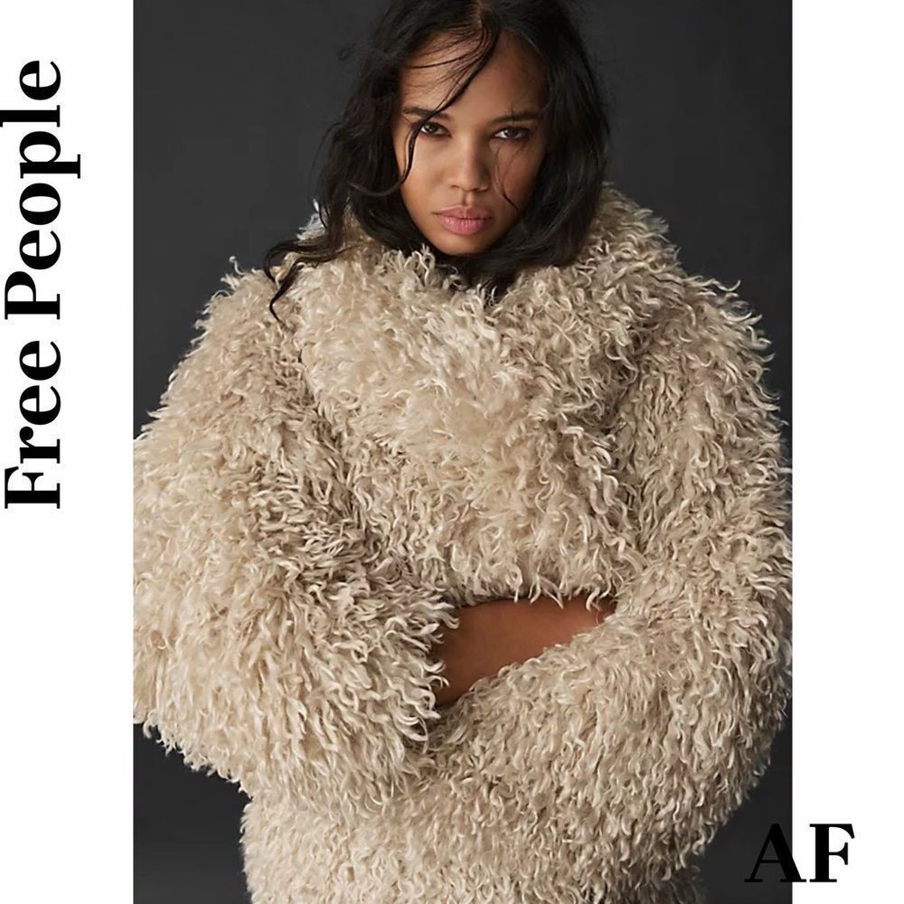 Free People Stargazer Fur Jacket In Ivory New Various Sizes - Picture 1 of 11
